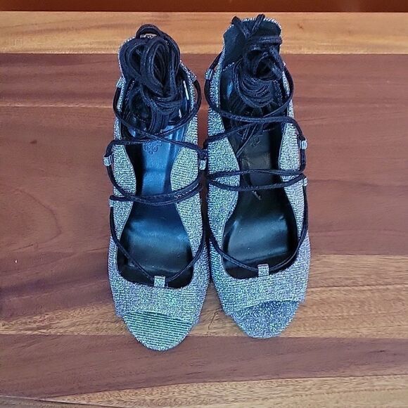 CHARLOTTE RUSSE LACE UP STRAPPY SEY STILETTOS OPEN TOE ANKLE STRAP WOMEN SANDAL - Picture 3 of 14